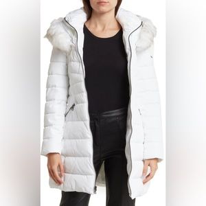 Laundry White Puffer Coat - Size XS